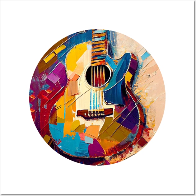 Electric Rock guitar, musical instrument, Abstract Painting Wall Art by fachtali